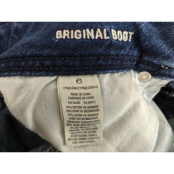 American Eagle Jeans Women's Size 6 Original Boot Destroyed - Picture 9 of 10